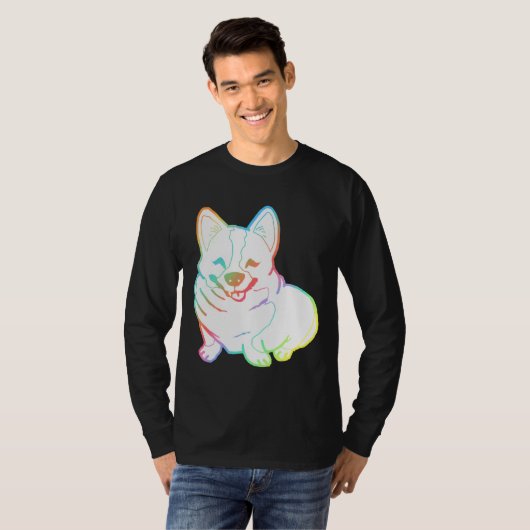 Holographic Fat Corgi Magnet Tシャツ (正面フル)