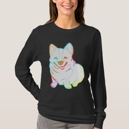 Holographic Fat Corgi Magnet Tシャツ (正面)