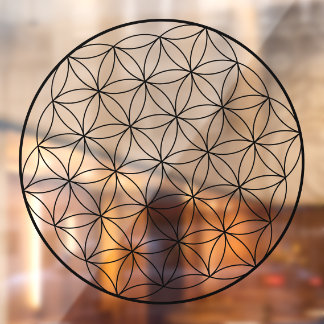 Holographic Flower of Life Sacred Geometry ウィンドウサイン