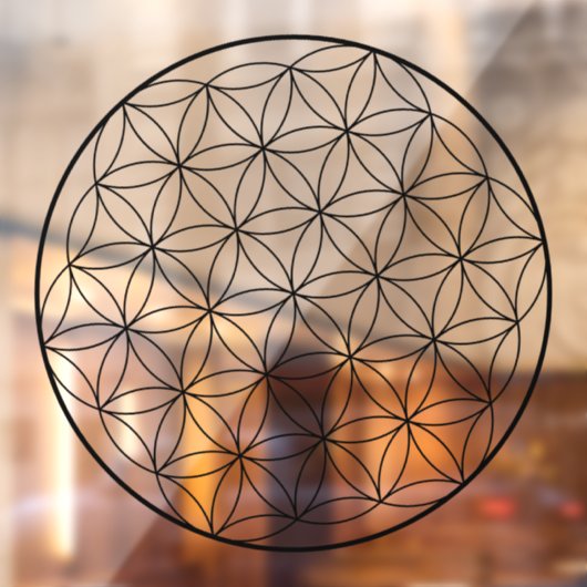 Holographic Flower of Life Sacred Geometry ウィンドウサイン (シート2)