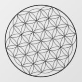Holographic Flower of Life Sacred Geometry ウィンドウサイン (シート)
