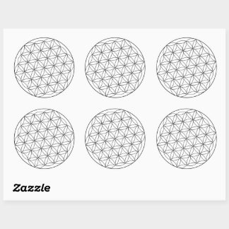 Holographic Flower of Life Sacred Geometry ラウンドシール