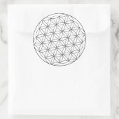Holographic Flower of Life Sacred Geometry ラウンドシール (バッグ)