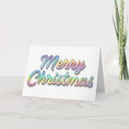 Holographic Foil Script Merry Christmas シーズンカード
