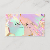 Holographic Glitter Opalescent Makeup Artist 名刺 (正面)