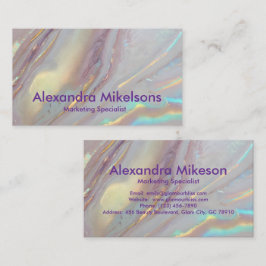 Holographic Gold Marble 名刺