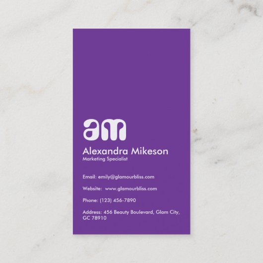 Holographic Gold Marble Professional 名刺 (裏面)