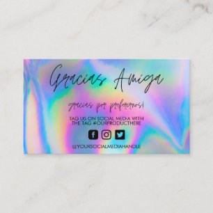Holographic Graciasトレンディーサロン名刺 名刺