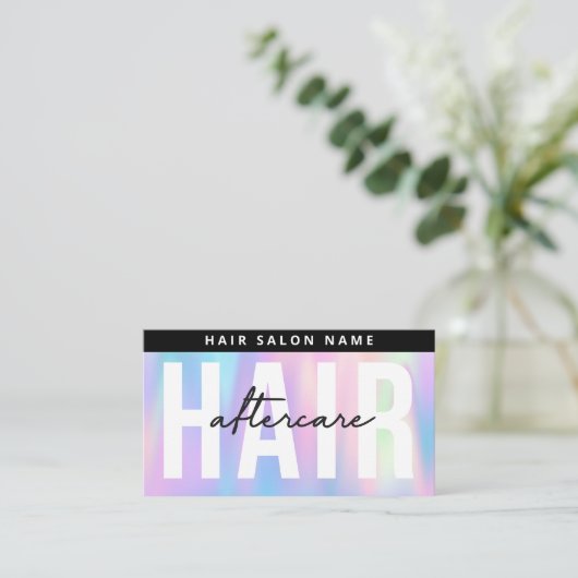 Holographic Hair Extensions After 気に Hair 名刺 (スタンド正面)