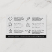 Holographic Hair Extensions After 気に Hair 名刺 (裏面)