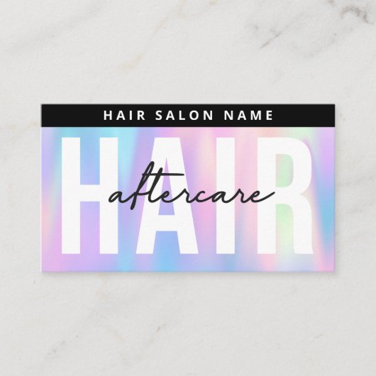 Holographic Hair Extensions After 気に Hair 名刺 (正面)