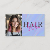 Holographic Hair Stylist Photo QR Code  名刺 (正面)