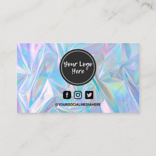 Holographic instagram Discount Businessに感謝  名刺 (裏面)