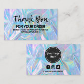 Holographic instagram Discount Businessに感謝  名刺 (正面/裏面)