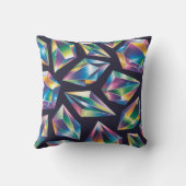 Holographic Iridescent Gemstones Seamless Pattern クッション (裏面)