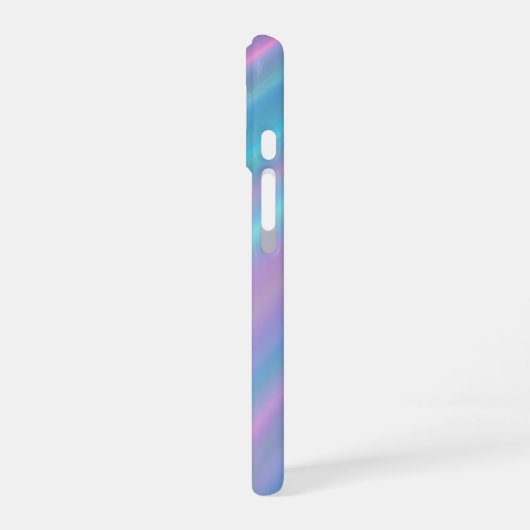 Holographic Iridescent Waves iPhone 16ケース (左側面)