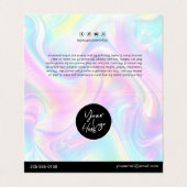 Holographic Lash AfterCare &アポイントメント  名刺 (外部フラット)