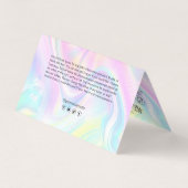 Holographic Lash AfterCare &アポイントメント  名刺 (裏面)