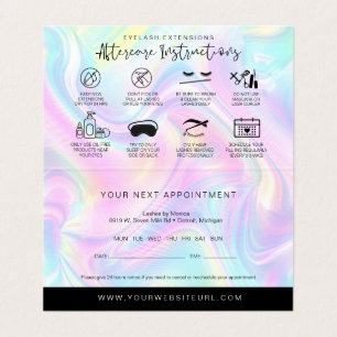Holographic Lash AfterCare &アポイントメント  名刺