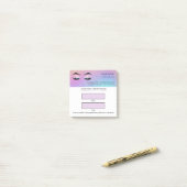 Holographic Lash appointment ポストイット (デスク上)