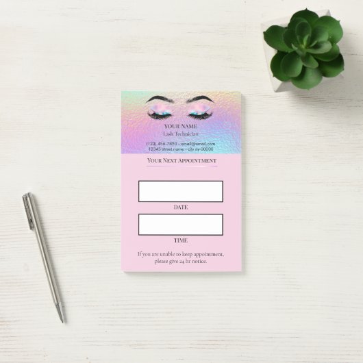 Holographic Lash appointment ポストイット (オフィス)