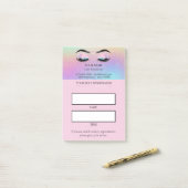 Holographic Lash appointment ポストイット (デスク上)