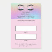 Holographic Lash appointment ポストイット (正面)