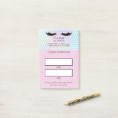 Holographic Lash appointment ポストイット (デスク上)