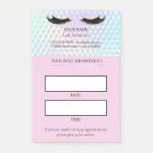 Holographic Lash appointment ポストイット (正面)
