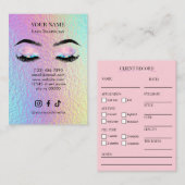 Holographic Lash Client Record Form 名刺 (正面/裏面)