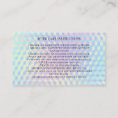 Holographic Lash Technician After care Card 予約カード (裏面)