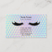 Holographic Lash Technician After care Card 予約カード (正面)