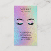 Holographic Lash Technician Appointment Card 予約カード (正面)