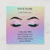 Holographic Lash Technician Appointment Card 予約カード (正面)
