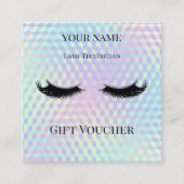 Holographic Lash Technician Gift Certificate Card ロイヤリティカード (正面)
