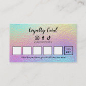 Holographic Lash Technician Loyalty Card ロイヤリティカード (正面)