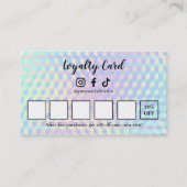 Holographic Lash Technician Loyalty Card ロイヤリティカード (正面)