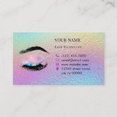 Holographic Lashes Before care Appointment Card 予約カード (正面)