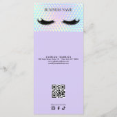 Holographic Lashes Salon Price List メニュー (裏面)