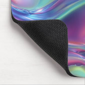 Holographic Liquid Metal Gradient Aura Aesthetic マウスパッド (コーナー)