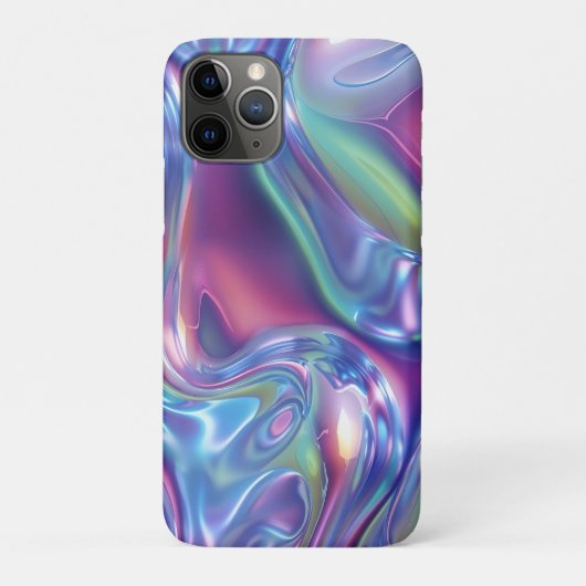 Holographic Liquid Metal Gradient Aura Aesthetic Case-Mate iPhoneケース (裏)