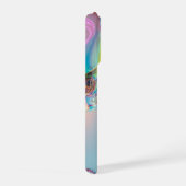 Holographic Liquid Metal Gradient Aura Aesthetic iPhoneケース (右側面)