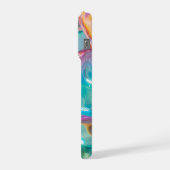 Holographic Liquid Metal Gradient Aura Aesthetic iPhoneケース (左側面)