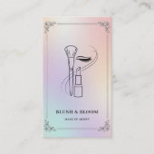 Holographic Makeup Artist Card with QR Code 名刺 (正面)