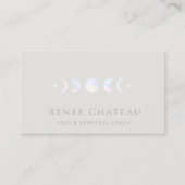 Holographic Moon Phase Yoga Spiritual Coach 名刺 (正面)