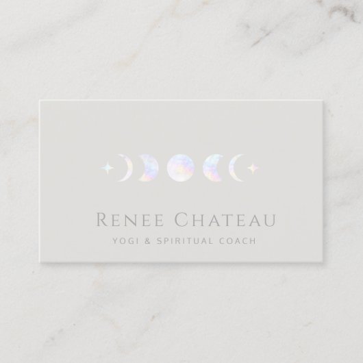 Holographic Moon Phase Yoga Spiritual Coach 名刺 (正面)
