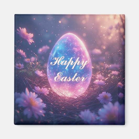 Holographic Neon Easter Egg Card マグネット (正面)