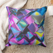 Holographic Neon Glow Aesthetic  クッション (ブランケット)