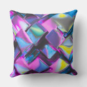 Holographic Neon Glow Aesthetic  クッション (裏面)
