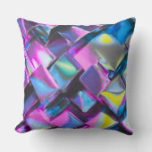 Holographic Neon Glow Aesthetic  クッション (正面)